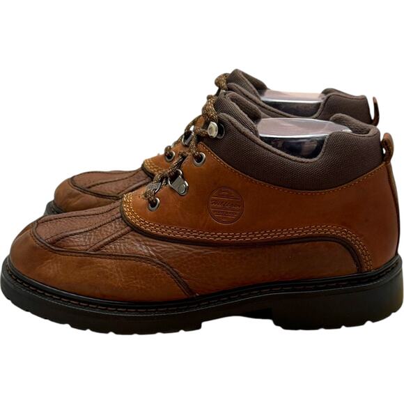Vintage Tommy Hilfiger Leather All Terrain Mid Hiking Boot Brown 5.5M - Picture 1 of 13